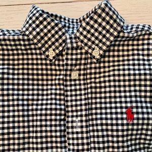 Classic long sleeve boys Polo check shirt